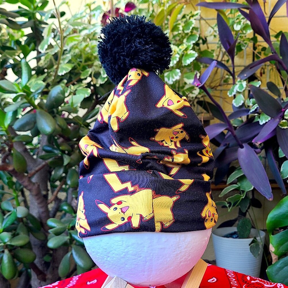 Pokemon black Pikachu Beanie, ages 14+
